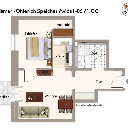 Meehrflair Ohle06 Alter Hafen Mit Balkon Im Historischen Ohlerich Speicher Apartman *